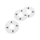 10 PCS WHITE 3-1/2" Round Plastic SIZE 4 Dividers Hangers Retail Clothing Rack
