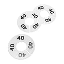 10 PCS WHITE 3-1/2" Round Plastic SIZE 40 Dividers Hangers Retail Clothing Rack