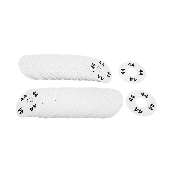 10 PCS WHITE 3-1/2" Round Plastic SIZE 44 Dividers Hangers Retail Clothing Rack