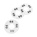 10 PCS WHITE 3-1/2" Round Plastic SIZE 44 Dividers Hangers Retail Clothing Rack