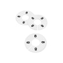 10 PCS WHITE 3-1/2" Round Plastic SIZE 8 Dividers Hangers Retail Clothing Rack
