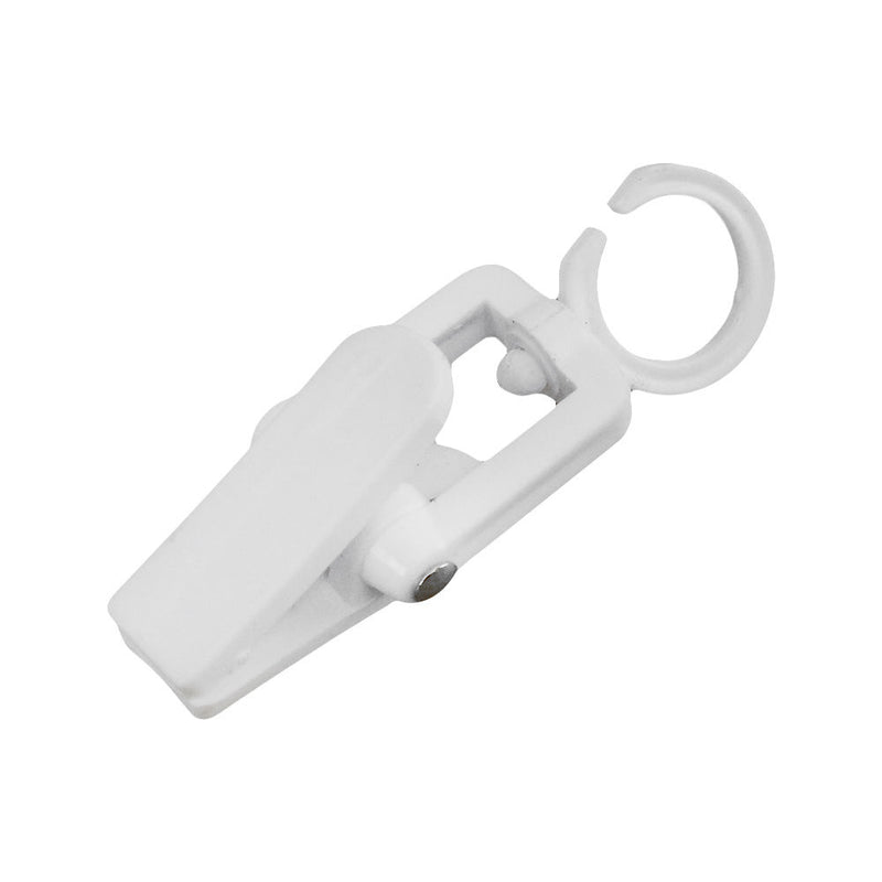 10 PCS White Plastic Swivel LAUNDRY HOOK-CLIPS Clothes Pin Display Store Fixture