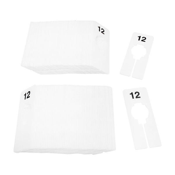10 PCS WHITE Rectangular Plastic SIZE 12 Dividers Hangers Retail Clothing Rack  2" x 5"