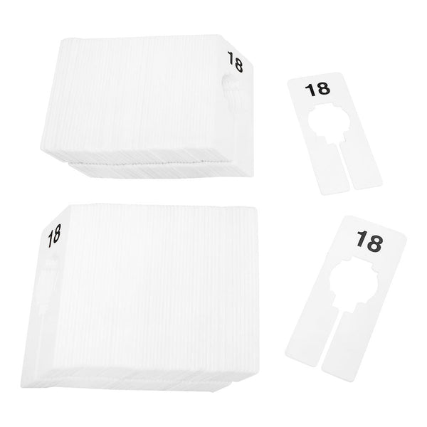 10 PCS WHITE Rectangular Plastic SIZE 18 Dividers Hangers Retail Clothing Rack  2" x 5"