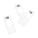 10 PCS WHITE Rectangular Plastic SIZE 18 Dividers Hangers Retail Clothing Rack  2" x 5"