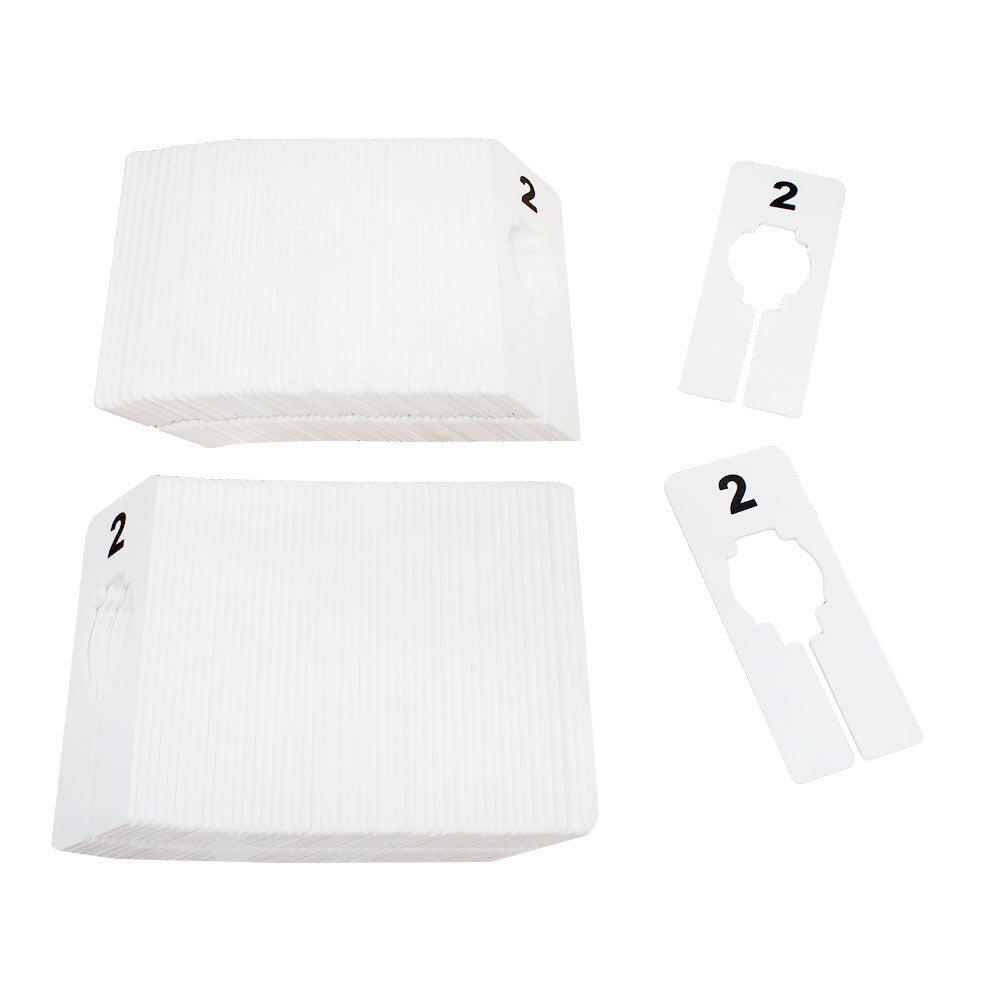 White Rctangular Divder 10 PCS WHITE Rectangular Plastic SIZE 2 Dividers Hangers Retail Clothi
