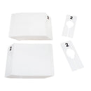 10 PCS WHITE Rectangular Plastic SIZE 2 Dividers Hangers Retail Clothing Rack  2" x 5"