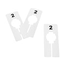 10 PCS WHITE Rectangular Plastic SIZE 2 Dividers Hangers Retail Clothing Rack  2" x 5"