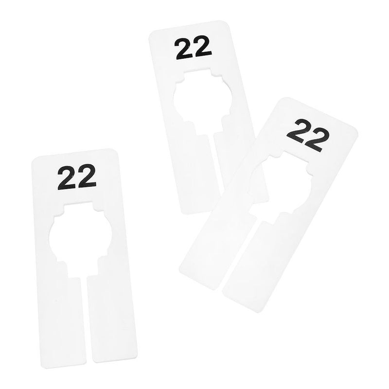 10 PCS WHITE Rectangular Plastic SIZE 22 Dividers Hangers Retail Clothing Rack  2" x 5"