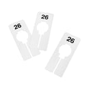 10 PCS WHITE Rectangular Plastic SIZE 26 Dividers Hangers Retail Clothing Rack  2" x 5"