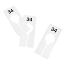 10 PCS WHITE Rectangular Plastic SIZE 34 Dividers Hangers Retail Clothing Rack  2" x 5"