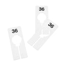 10 PCS WHITE Rectangular Plastic SIZE 36 Dividers Hangers Retail Clothing Rack  2" x 5"