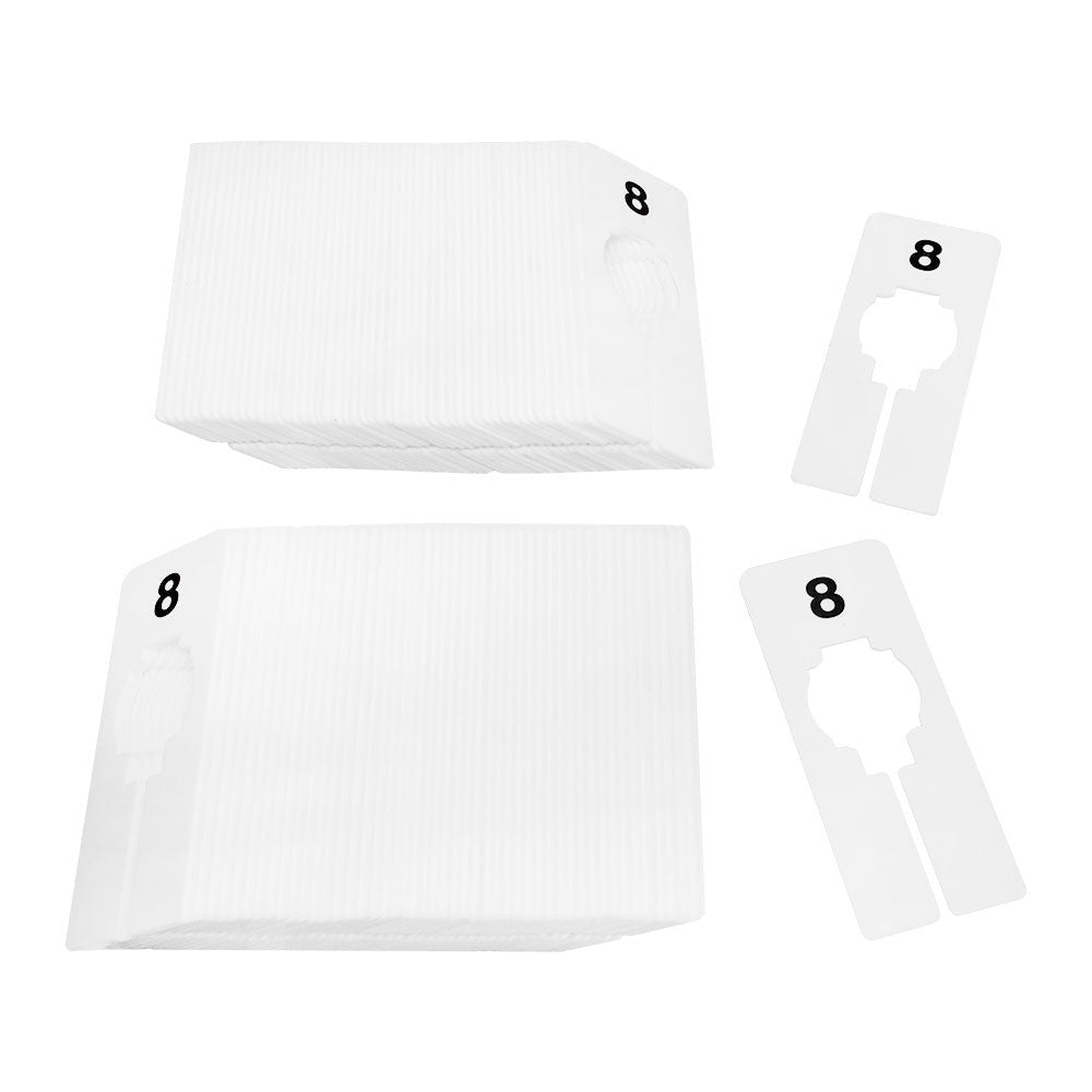 White Rctangular Divder 10 PCS WHITE Rectangular Plastic SIZE 8 Dividers Hangers Retail Clothi