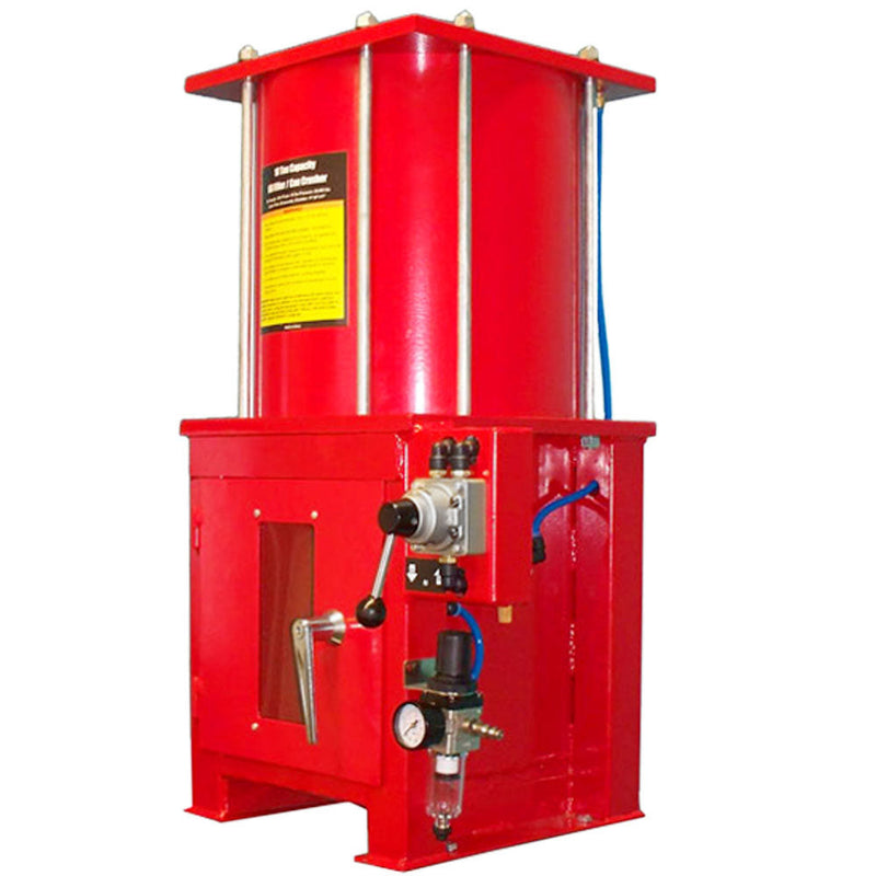 10 Ton Air Hydraulic Oil Filter Can Crusher w- Stand