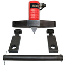 Red hydraulic cylinder flange spreader used for separating pipe flanges