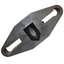 Industrial hydraulic tool labeled flange spreader with mounting brackets