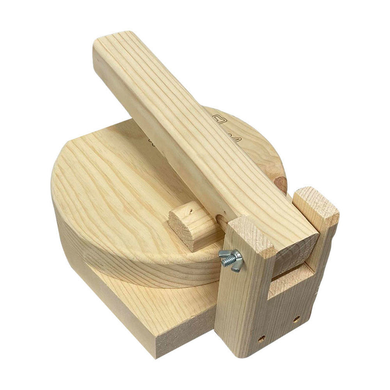 10" Round Wooden Tortilla Press Empanadas Corn Flour Tacos Dough Pressing Maker