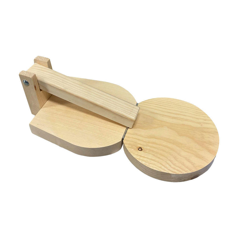 10" Round Wooden Tortilla Press Empanadas Corn Flour Tacos Dough Pressing Maker