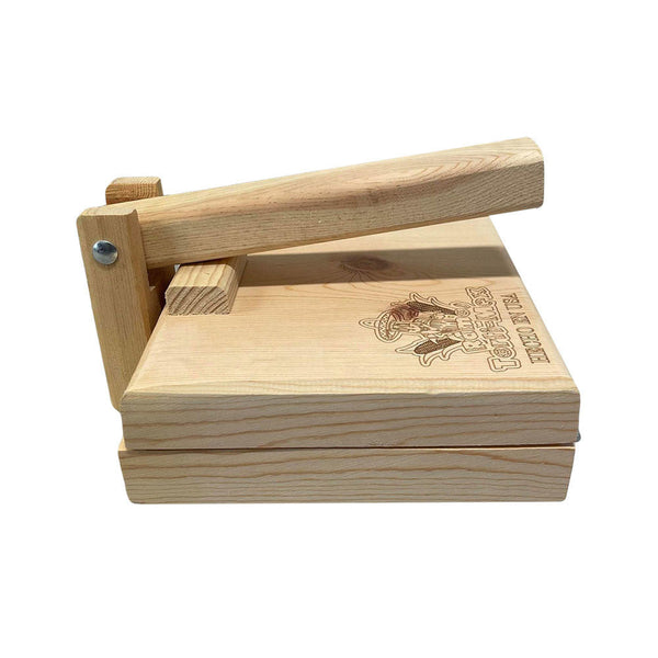 10" Square Manual Wooden Tortilla Press Empanadas Corn Flour Tacos Dough Pressing Maker