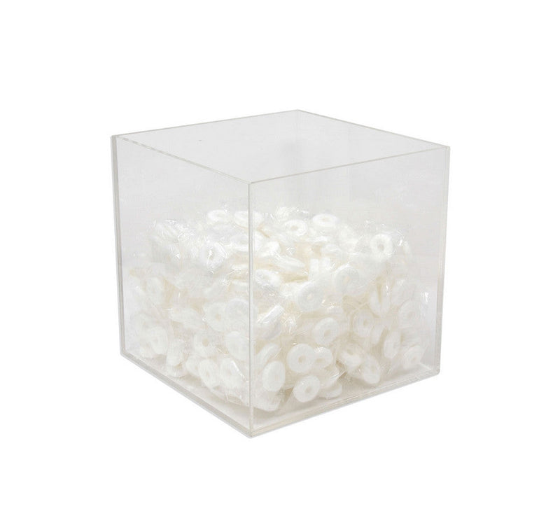 10'' x 10'' x 10'' 5 Sided Lucite Clear Acrylic Cube Bin Retail Display