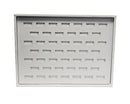 10'' x 7-1/2'' White Faux Leather 46 Rings Ring Tray Display Fixture Jewelry Showcase Retail Store
