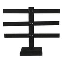 10'' x 9'' Black Velvet 3 Bars Earring Stand Display Jewelry Showcase Hanging Earring Stand