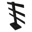 10'' x 9'' Black Velvet 3 Bars Earring Stand Display Jewelry Showcase Hanging Earring Stand