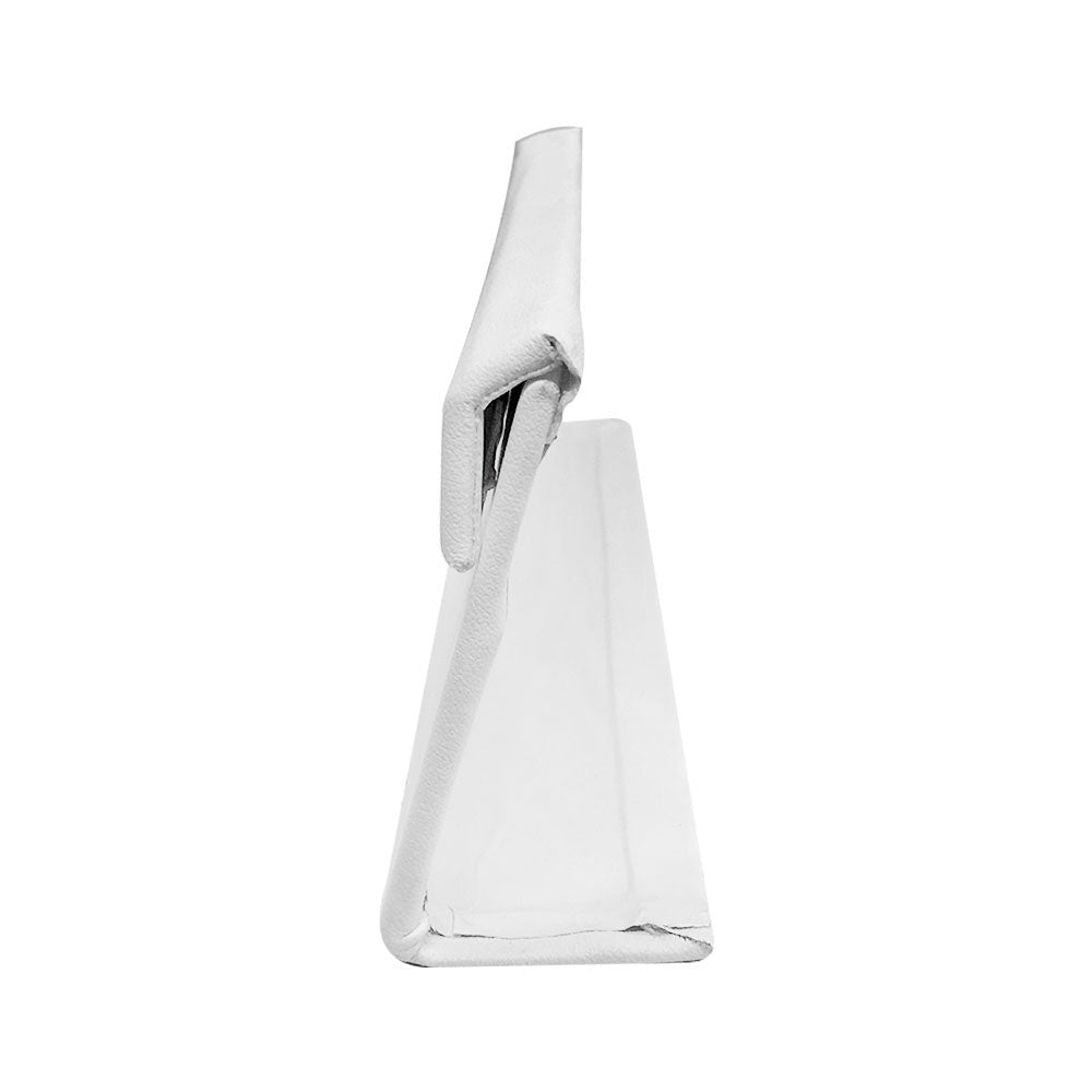 10''L x 3''H White faux leather 6 Pair Earring Display Jewelry Showcase Retail Fixture