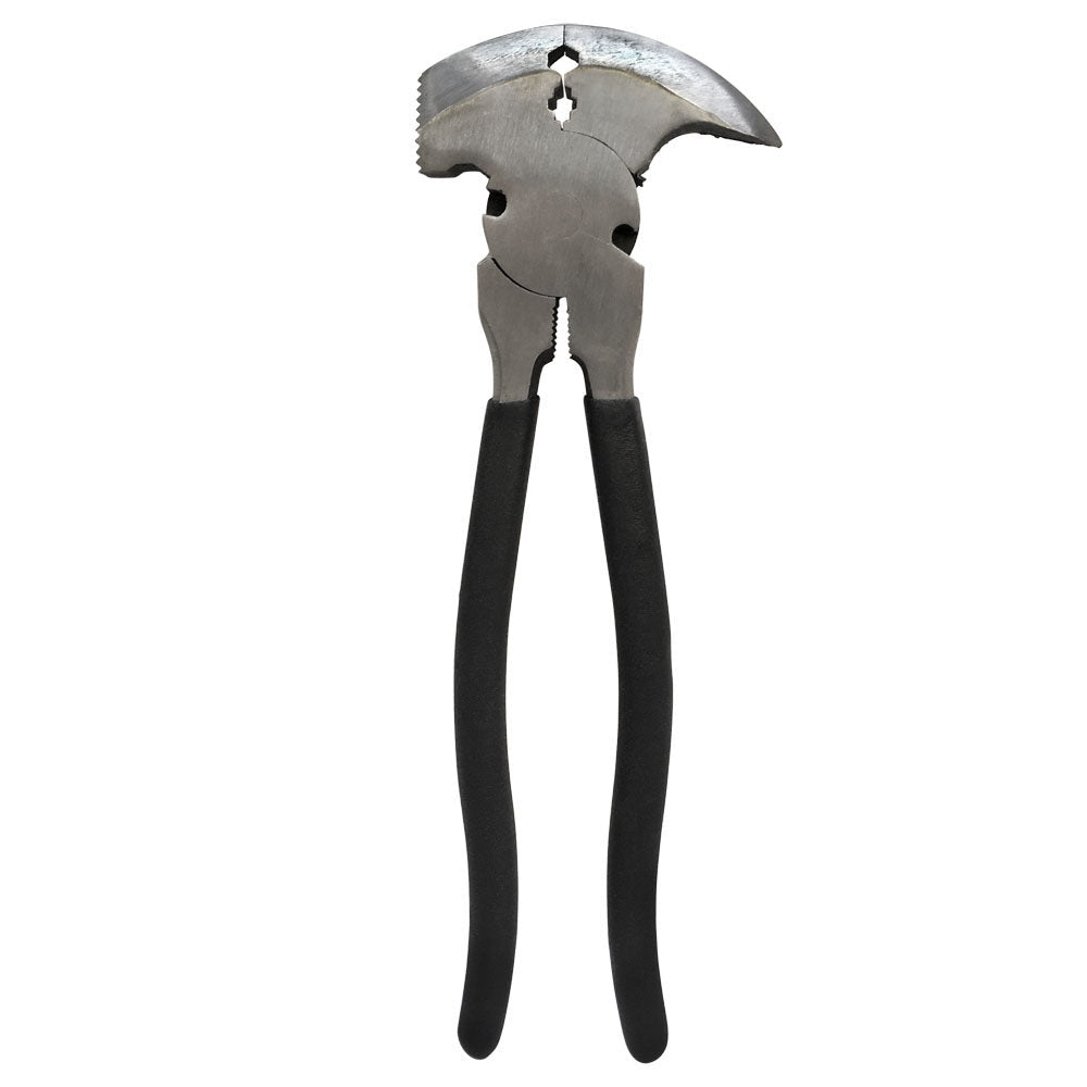 10-1/2'' Fencing Pliers Hardened Tempered Hammer Staples Tack Fence
