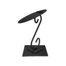 10-1-2''H Aaron Contemporary Single Shoe Stand Raw Steel Metal Display Fixture