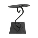 10-1-2''H Aaron Contemporary Single Shoe Stand Raw Steel Metal Display Fixture