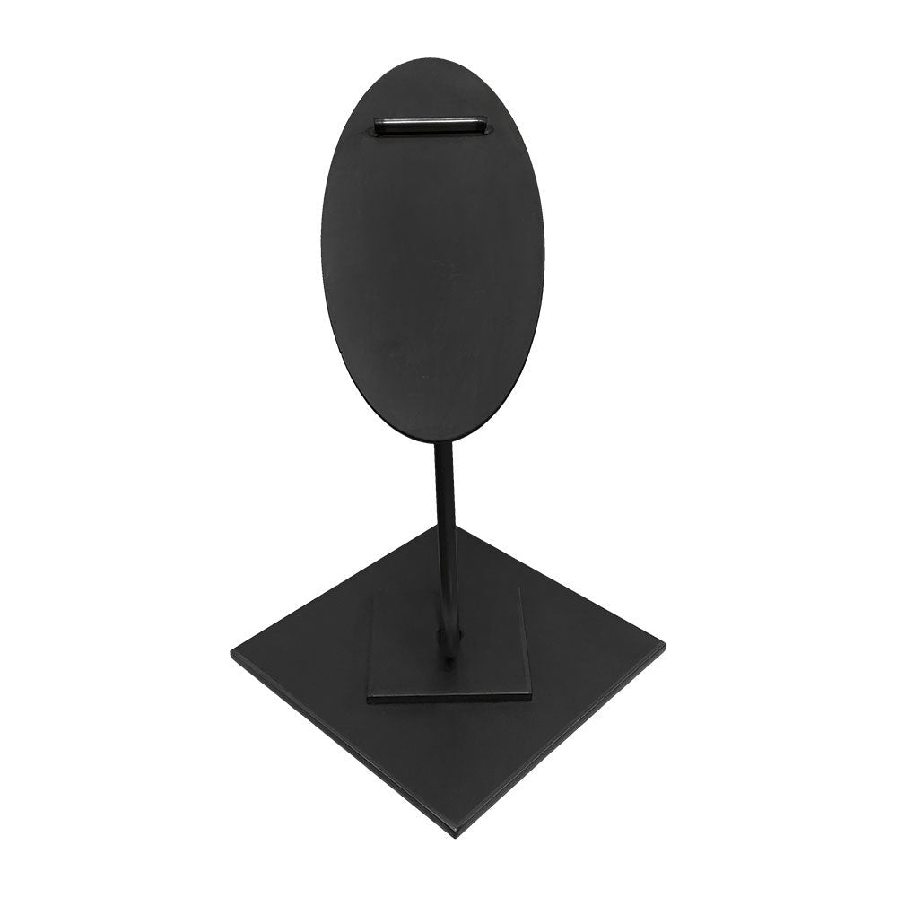 10-1-2''H Aaron Contemporary Single Shoe Stand Raw Steel Metal Display Fixture