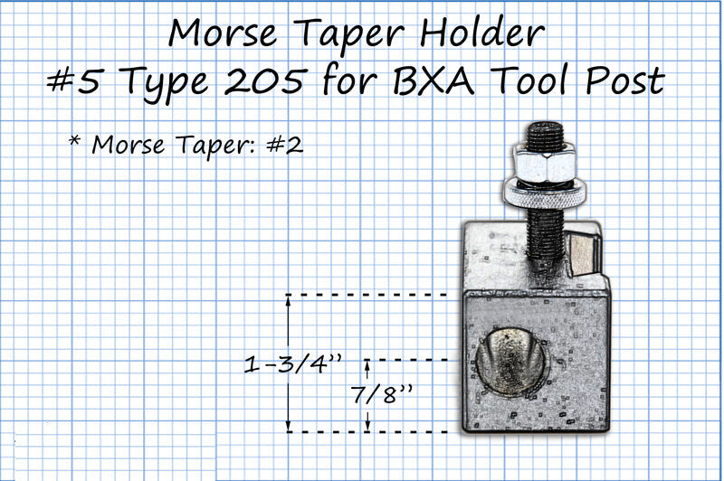 10-15" BXA #5 Quick Change Morse Taper Tool Holder 250-205 Boring Holder #5