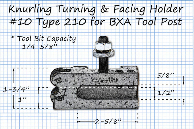 10-15" BXA Quick Change Post Knurling Turning and Facing Holder