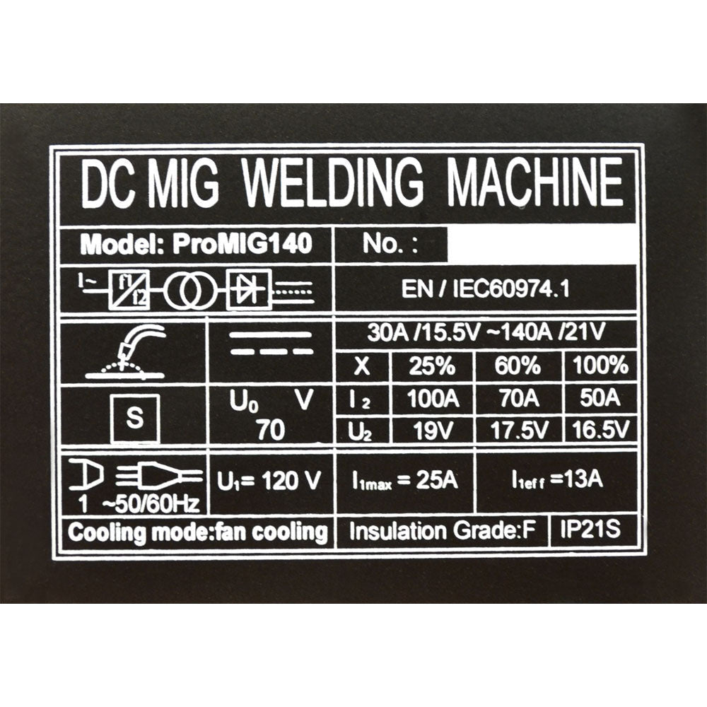 100 Amp Inverter IGBT Mig Wire Feed Gas - No Gas Welder Welding 120 V