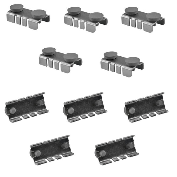 100 Pc Center Shelf Rest Clips & Rubber Cushions to Hang Glass Wood Metal Shelves Gridwall Display Fixture