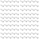 100 Pc Chrome 4'' Pegboard Metal Plate Scanner Hooks Retail Store Display