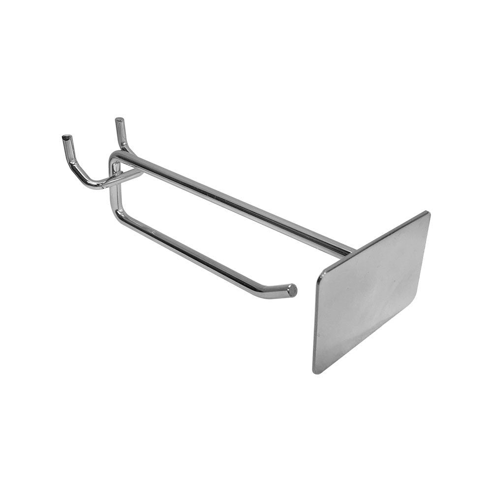 100 Pc Chrome 4'' Pegboard Metal Plate Scanner Hooks Retail Store Display