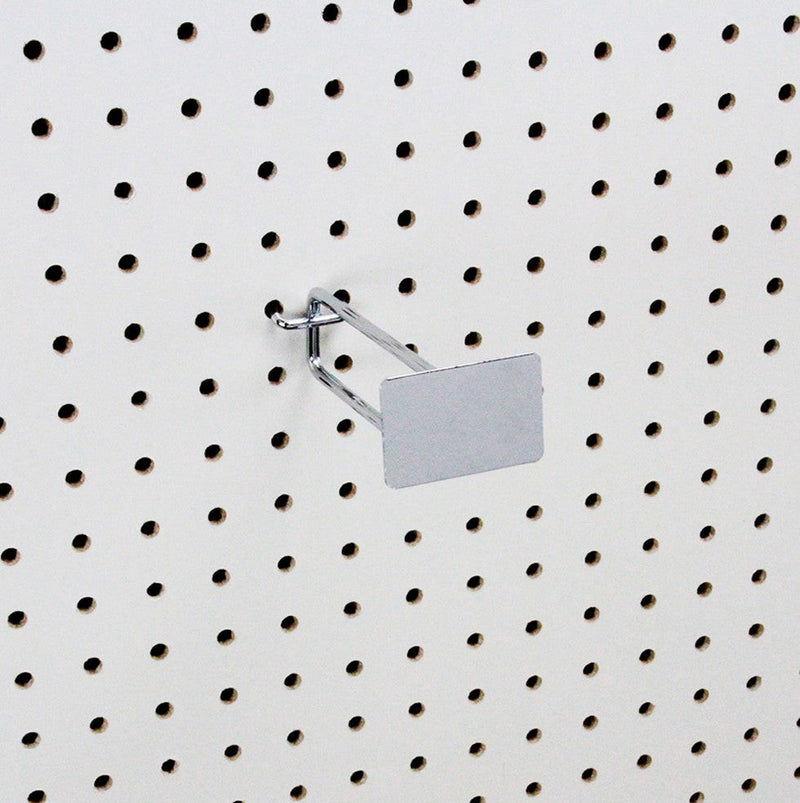 100 Pc Chrome 4'' Pegboard Metal Plate Scanner Hooks Retail Store Display