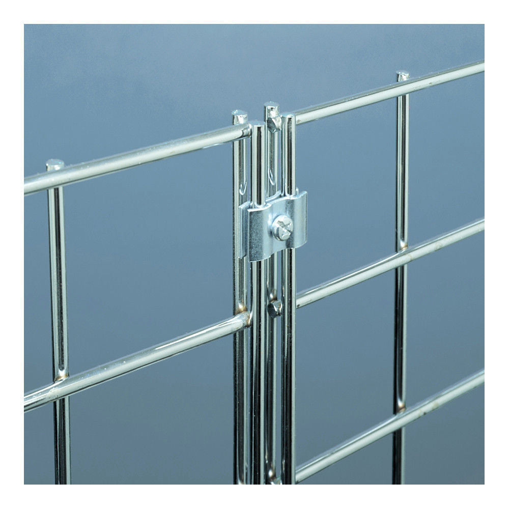 100 Pc Chrome Gridwall Joining Connectors Grid Panel Joiner Clips Joining Clamps
