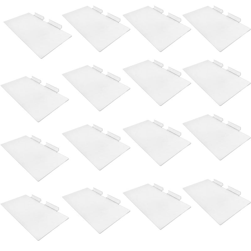 100 Pc Slatwall 12'' x 6'' Flat Styrene Shoe Shelf Acrylic Display Fixture