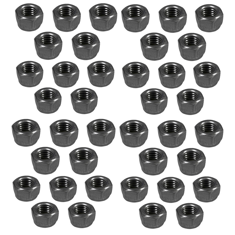 100 Pc Stainless Steel 1/2"-13 Nylon Insert Lock Nut Right Hand Hex Nut