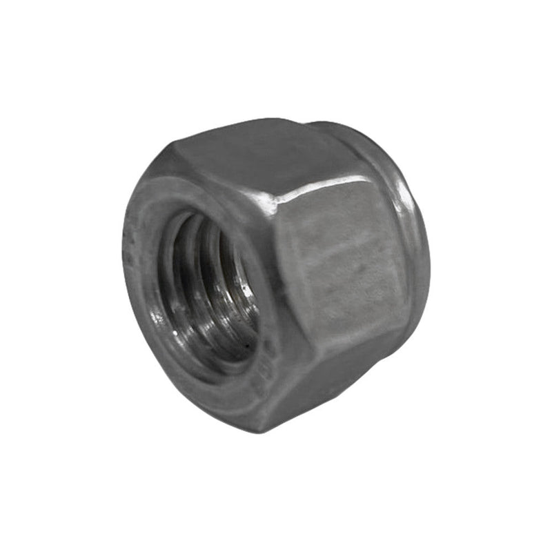 100 Pc Stainless Steel 1/2"-13 Nylon Insert Lock Nut Right Hand Hex Nut