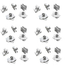 100 Pc WHITE Gridwall Joining Connectors Grid Panel Joiner Clips Joining Clamps