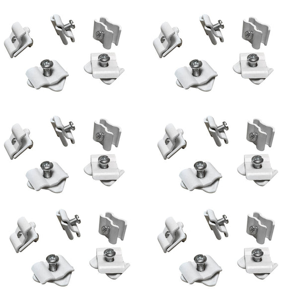 100 Pc WHITE Gridwall Joining Connectors Grid Panel Joiner Clips Joining Clamps