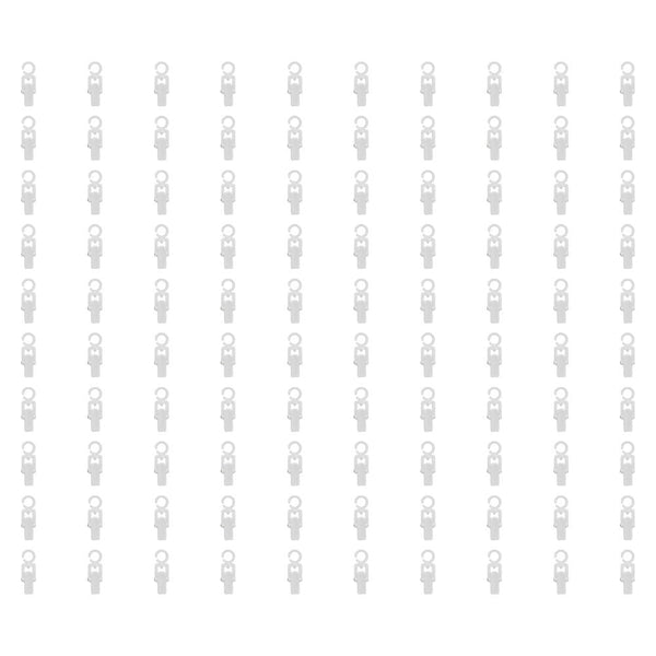 100 PCS WHITE Plastic Swivel LAUNDRY HOOK-CLIPS Clothes Pin Display Store Fixture