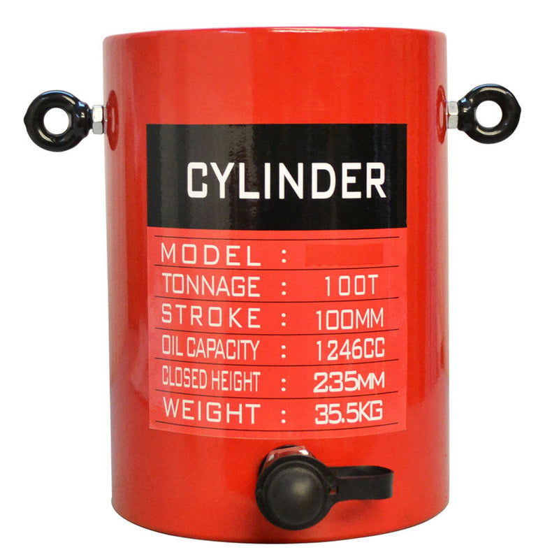 100 Ton Hydraulic Cylinder 3.93" (100mm) Stroke Jack Ram 235mm Closed Height
