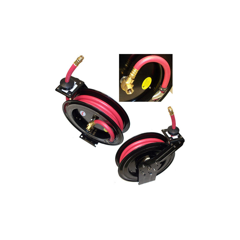 100' x 3-8" Wall Truck Mountable Retractable Air Hose Reel Rubber 300 PSI