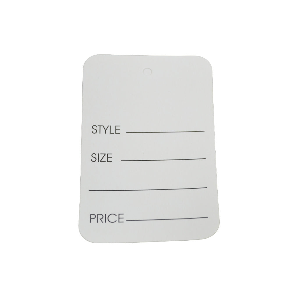 1000 PCS Large WHITE Merchandise Tags Price Jewelry Garment Store Paper Card 1-3-4 x 2-7-8