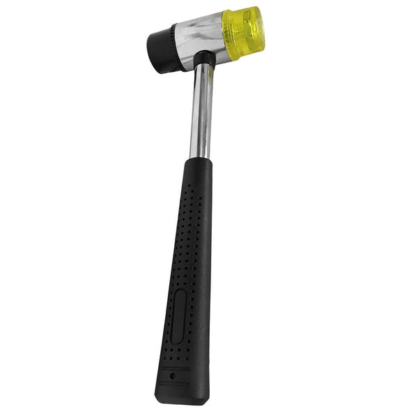 11'' Double Face Soft Rubber Mallet Hammer Tubular Steel Nonslip Handle